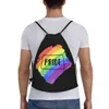 Rainbow LGBT Pride Packpack Plecak Women Men Salm Sport Sackpack Portable Gay Lesbian Training Bag Worka M3RU#