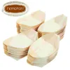Disposable Dinnerware 100 Pcs Sushi Boat Dogs Dishes Tableware Kitchenware Decoration & Accessories Plates Bamboo Elegant Trays