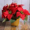 Fleurs décoratives Flanelle Grandes têtes de fleurs de roses artificielles pour la décoration de mariage à la maison Scrapbooking DIY Décorations en soie d'arbre de Noël