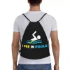Niestandardowe zabawne pływanie I sika w basenach torba na sznurowanie do sklepu jogi plecaki mężczyźni kobiety sportowe sackpack u8qt#