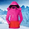 Damenjacken 4 Heizbereiche Beheizter Wintermantel mit 3-stufiger warmer Jacke Waschbarer Skimantel (Batterien nicht im Lieferumfang enthalten)