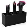 Make-up-Pinsel-Organizer mit 3 Gittern, Kunststoff-Tisch, Kosmetik-Stiftbehälter, Augenbrauen-Pinselhalter, Lippenstift-/Nagellack-Aufbewahrungsbox