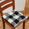 Cushion/Decorative Pillow 40x40cm Linen Craft Chair Cushion Buffalo Ginkgo Dining Plate Kitchen Office Chair Cushion with Tie Durable Cotton Y240401