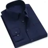 Chemises décontractées pour hommes Mode Chemise à manches longues Coton Printemps Automne Slim Fit Blanc Bleu Noir Smart Mâle Bouton Solide Top Qualité