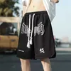 Shorts Mens Drawstring Basketball Sport Five Part Pants American High Street Casual Big School