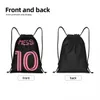 Personnalisé Rose Mis 10 Sac de cordon de football Hommes Femmes Léger Football Sports Gym Sac à dos de stockage A5rH #