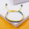 Braccialetti con ciondoli Bracciale con cordino intrecciato di colore ucraino fatto a mano per donna Uomo Corda gialla blu Coppia gioielli regali