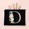 initial Print Women Bridesmaid Make Up Case Cosmetic Bag Beauty Toiletry Organizer Travel W Pouch Wedding Bride Shower Gifts J7iY#