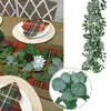 Fleurs décoratives vigne artificielle feuille de soie et vignes d'eucalyptus en plastique 78.7 pouces pour décorations murales de fond de mariage événement de bricolage