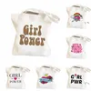 2024 Shopper GIRL POWER Persality Printed Tote Bag Women Harajuku Shopper Handbag Girl Shoulder Shop Bag Lady Canvas Bag H4xS#