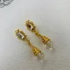 Brincos de alta qualidade luz luxo moda vintage banhado a ouro varredura ombro 925 agulha de prata feminina orelha studs jóias