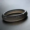 Bangle 2024 Natural Gray Jade Bakesles for Women Gifts معتمد