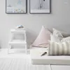 Almohada Funda de lino puro Fundas decorativas Fundas de almohadas rectangulares Sofá S para cama en casa 30x50 Rayas de marfil