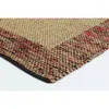 Carpets Area Rug Hand Woven Red Cotton Natural Jute Floor