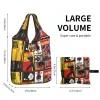 Reciclagem Quentin Tarantino Filme Colagem Shop Bag Mulheres Tote Bag Portátil Pulp Ficti Kill Bill Grocery Shopper Bags I7OP #