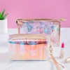 Transparenta Pretty Makeup Bags Fi Laser Travel Cosmetic Bag toalettrete Brushs Organisator Necary Case W Make Up Box S2VN#