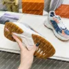 Explosionsheißer Damen-Sneaker 1ACHTV Run 55, Laufschuhe, technische Materialien, Denim, natürliches Kalbsleder, City-Sneakers, Design, erhöhte Gummilaufsohle, blauer Sportschuh