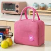 thermal Lunch Dinner Bag Canvas Handbag Picnic Cooler Bag Travel Breakfast Box School Children Cvenient Lunch Bag Tote Food Ba 85J9#