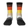 Chaussettes pour hommes, fausses paillettes, fond d'ours Gay, drapeau de fierté, sport, impression 3D, chaussettes mi-mollet pour garçons et filles