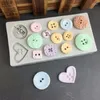 Moldes de cozimento Aomily Multi Botões em forma de Fondant Bolo Silicone Bonito Botão Molde de Casamento Mousse Sugar Craft Confeiteiro Ferramentas de Pastelaria