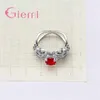 Cluster Rings Cubic Zirconia And Classic Romantic Austria Crystal Stone Flower Shape Ring Engagement Marriage 925 Silver Needle