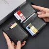 Portable Super Slim Soft Wallet Pu Leather Mini Credit Card Wallet Purse Card Holder Män plånbok tunna små korta plånböcker W3FR#