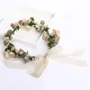 Hair Clips Eye-catching Floral Wreath Hairband Adjustable Flower Headband For Wedding Festival 10CF