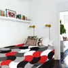 Arazzi Medioevo Geometria astratta moderna Arazzo rosso Appeso a parete Decorazione Boho personalizzata Decorazioni per la casa