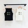 Designer di Parigi Guida in maglia Knit Lettera di alta qualità Vestrella per conline T-shirt femminile Guida sexy Wex Wear Halter Ice Silk 2m