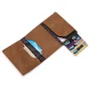 Aangepaste naam Men Leather Wallets RFID-kaarthouder Anti-diefstal Aluminium Box Cardholder Kaartkast Magneet HASP Zipper munten Purse o7it#
