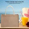 黄麻布のトートバッグブランク、ジュートビーチショップハンドバッグ、食料品工芸のためのウェディングS7me＃