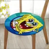 Kudde/dekorativ kuddtecknad film S-SpongeBobs Kudde Mattor Rundtät Kudde Kontor Matsal Pall Pad Sponge Sofa Mat Non-Slip Chair Cushions Y240401