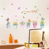 Stickers muraux auto-adhésifs enfants PVC bricolage amovible autocollant canapé fond chambre salon maison accessoire filles dessin animé bonsaï