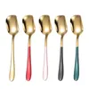 Spoons 1pc Stainless Steel Coffee Spoon Creative Drinking Tea Ice Cream Scoop Kitchen Accessories Tableware Cooking Tools