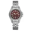 NW1365 Fashion Ladies Silver Simple Full Diamond English Watch