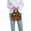 Padrão de ponto de leopardo isolado almoço sacos de pele animal portátil Ctainer Cooler Bag Lunch Box Tote Beach Picnic Girl Boy 14vw #