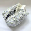 Fi цветочный пухлый стеганая макияж для прохождения косметические ювелирные украшения организатор сумочка сумка с большой емкостью.