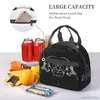 pentagram Satantic Occult Church of Satan Goat Goth Lunch Bags Reusable Insulated Bento Bag Thermal Cooler Food Bags for Work L7A5#