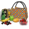 Coloré Africain Ankara Modèle Thermique Sacs À Lunch Isolés Femmes Déjeuner Géométrique Ctainer pour Bureau Repas En Plein Air Boîte De Nourriture L4Ic #