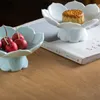 Plates ABSF Lotus Tall Feet Chinese Modern Drainable Relief Hollow Fruit Bowl Desktop Pastry Dishes