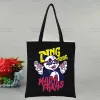 tutto quello che voglio fare è Panda No Today Tote Bag Shop Borse di tela da viaggio unisex nere Borsa shopper pieghevole ecologica 058R #