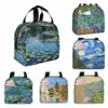 met Art Painting Lotus Frs Lunchtasche, klein, für Männer, Frauen, Kinder, Outdoor, Picknick, Arbeit, Schule, Lunchbox, Tasche, isoliert, Geschenk g5Q4 #