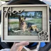 Personalized Dog Frame Dog Memorial Gift Custom Dog Picture Frame Pet Name Po Frame Free Custom Wooden Engrave Color Printing 240325