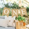 Party Decoration Boy Girl First Birthday Favors One Year Old Baby High Chair Flag Banner Po Props Supplie Commemoration Day