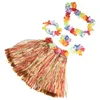 Dekorativa blommor kostym gräskjol plastdekoration semester spelar blomma kransar fancy kostym barn hawaiian rolig användbar lämplig
