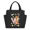 Sac à lunch à grande capacité Aesthéstique Printing Bear Letter Series Coloner Tote Sacs Filer Filer Dowproof Picnic Sacs Boîte à lunch Hi-Q A7LL # #