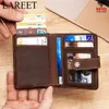 Véritable cuir Men Portefeuille Luxury Travel Credit Card Solder Credential Purse Purse Crayt Busin Mey Small Coin Male Walit T173 # #