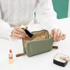 Fudeam Solid Polyester Multifuncti Women Mini Cosmetic Bag Travel Storage Bag toalettartiklar Organisera bärbar läppstift Makeup Bag 96SB#