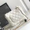 Designer Crossbody Bag 1: 1 Masa lustra 16 cm dama torba na ramię luksusowa torba łańcuchowa mini klapa z pudełkiem L0203