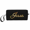 Fi Jesús Viajes Bolsa de aseo Mujeres Dios cristiano Biblia Fe Cristianismo Maquillaje Bolsa de cosméticos Almacenamiento de belleza Dopp Kit L2IW #